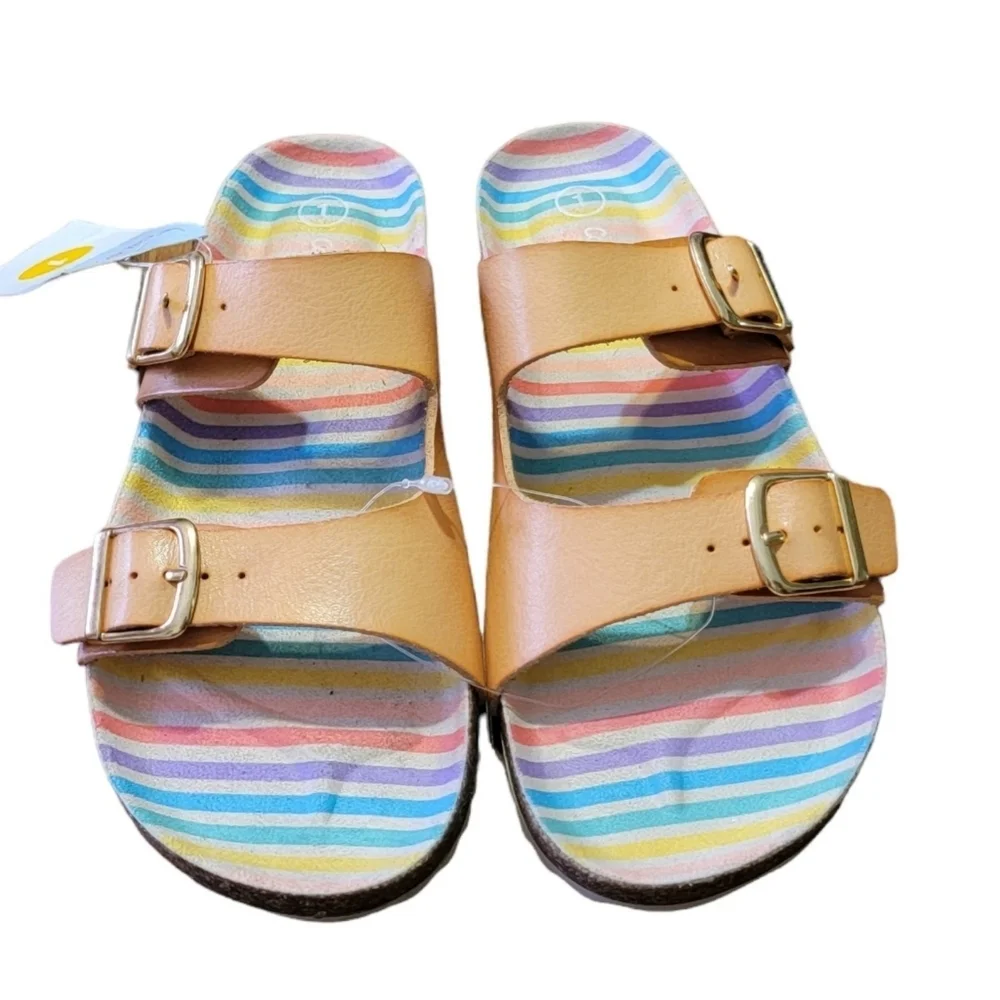 Cat & Jack Drew Footbed Sandals Tan Size 1